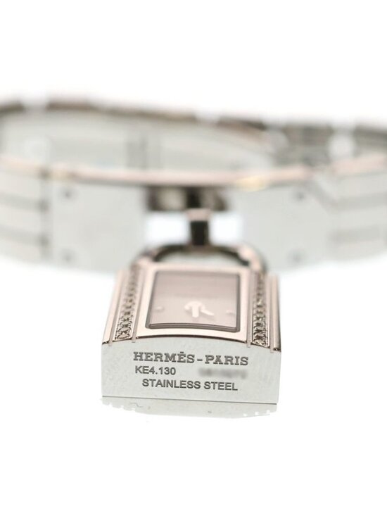 Hermes Kelly Watch Diamond Bezel White Dial SS Quartz Stainless Steel main image 6